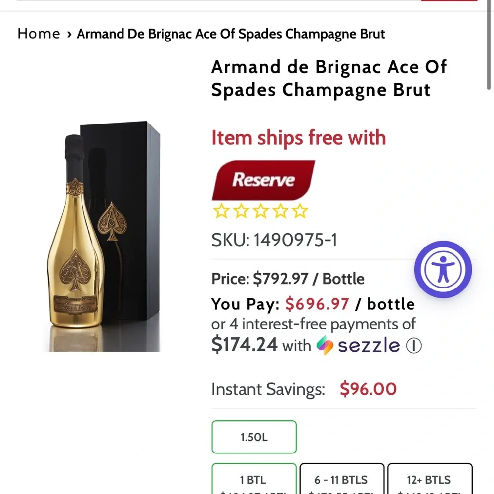Ace of spade Champagne box with sleeve